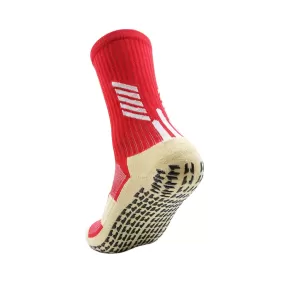 3 Pack Kids Football Grip Socks Red