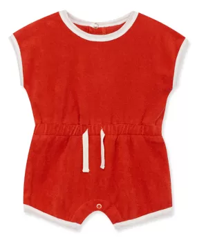 Cranberry Terry Romper