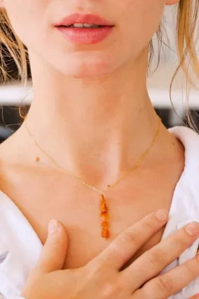 Fire From Her Heart Carnelian Necklace