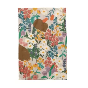 Floral Wombat Tea Towel