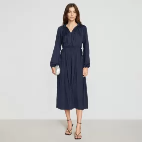 Magdalena Long Sleeve Plisse Dress