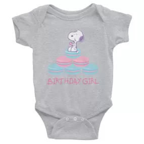 Snoopy Birthday Girl Baby Bodysuit