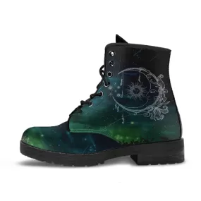 Sun and Moon Custom Vegan Leather Boots