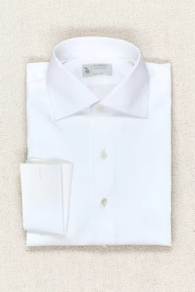 The Armoury White Cotton Tuxedo Shirt MTO *sample*